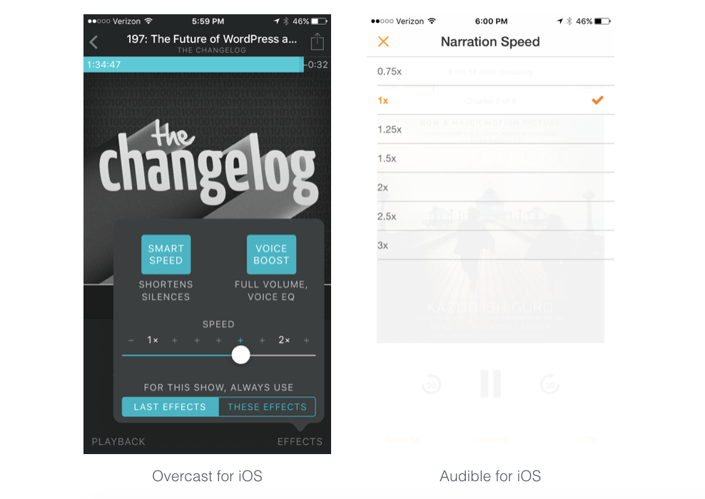 Overcast and Audible Alt text